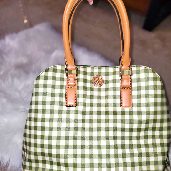 Tory Burch Handbags - Tory NWOT Tory Burch Kerrington Gingham Dome Satchel